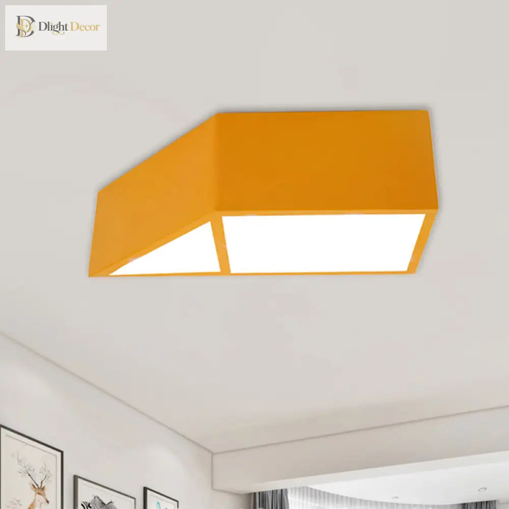 Brooke Playful Trapezoid Ceiling Lamp: Brighten Your Child’s Room With Fun Colors Light Fixtures
