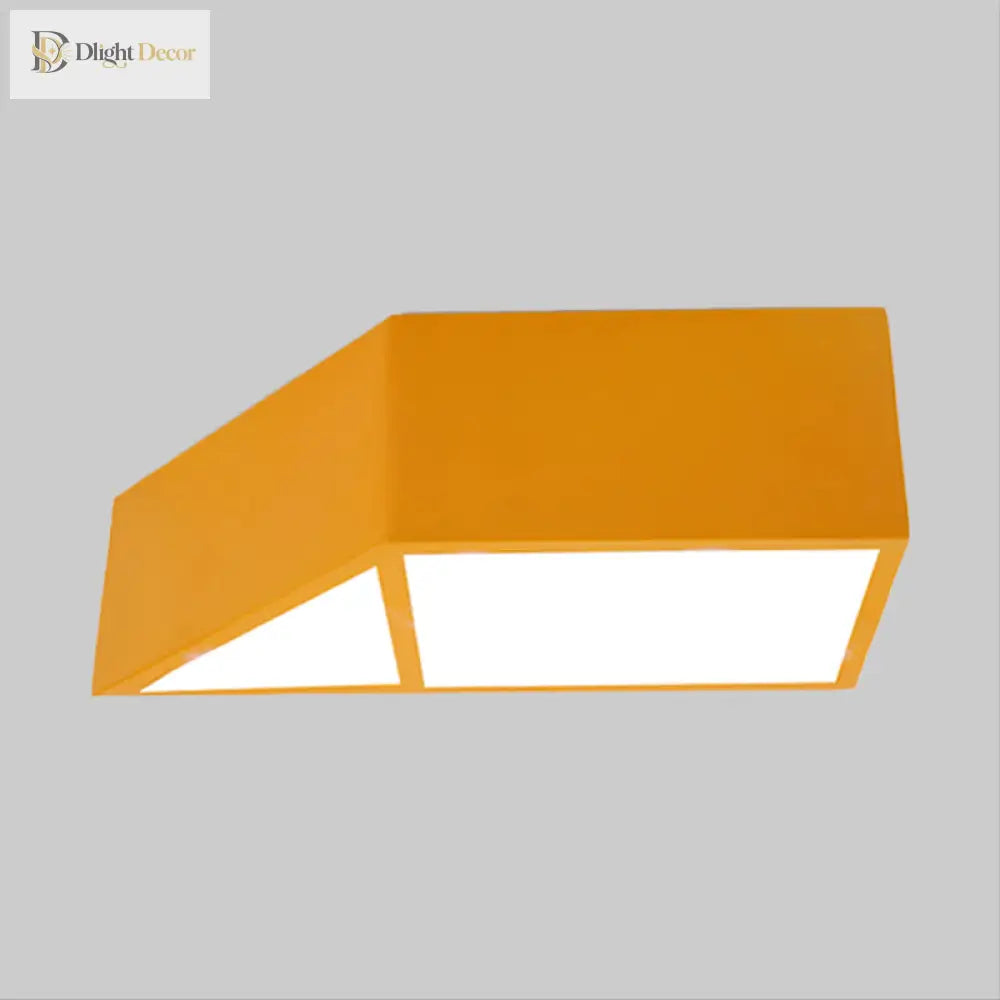 Brooke Playful Trapezoid Ceiling Lamp: Brighten Your Child’s Room With Fun Colors Light Fixtures