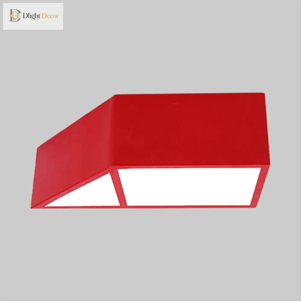 Brooke Playful Trapezoid Ceiling Lamp: Brighten Your Child’s Room With Fun Colors Light Fixtures