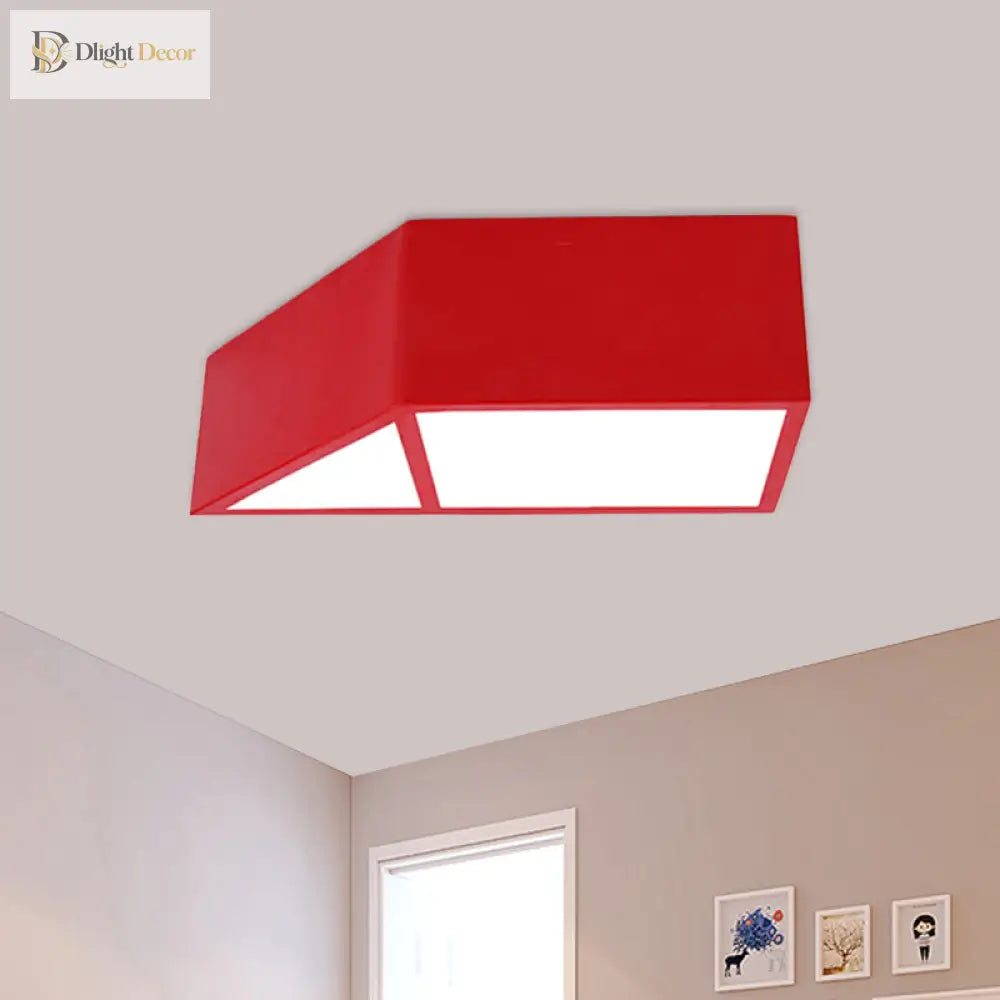 Brooke Playful Trapezoid Ceiling Lamp: Brighten Your Child’s Room With Fun Colors Light Fixtures