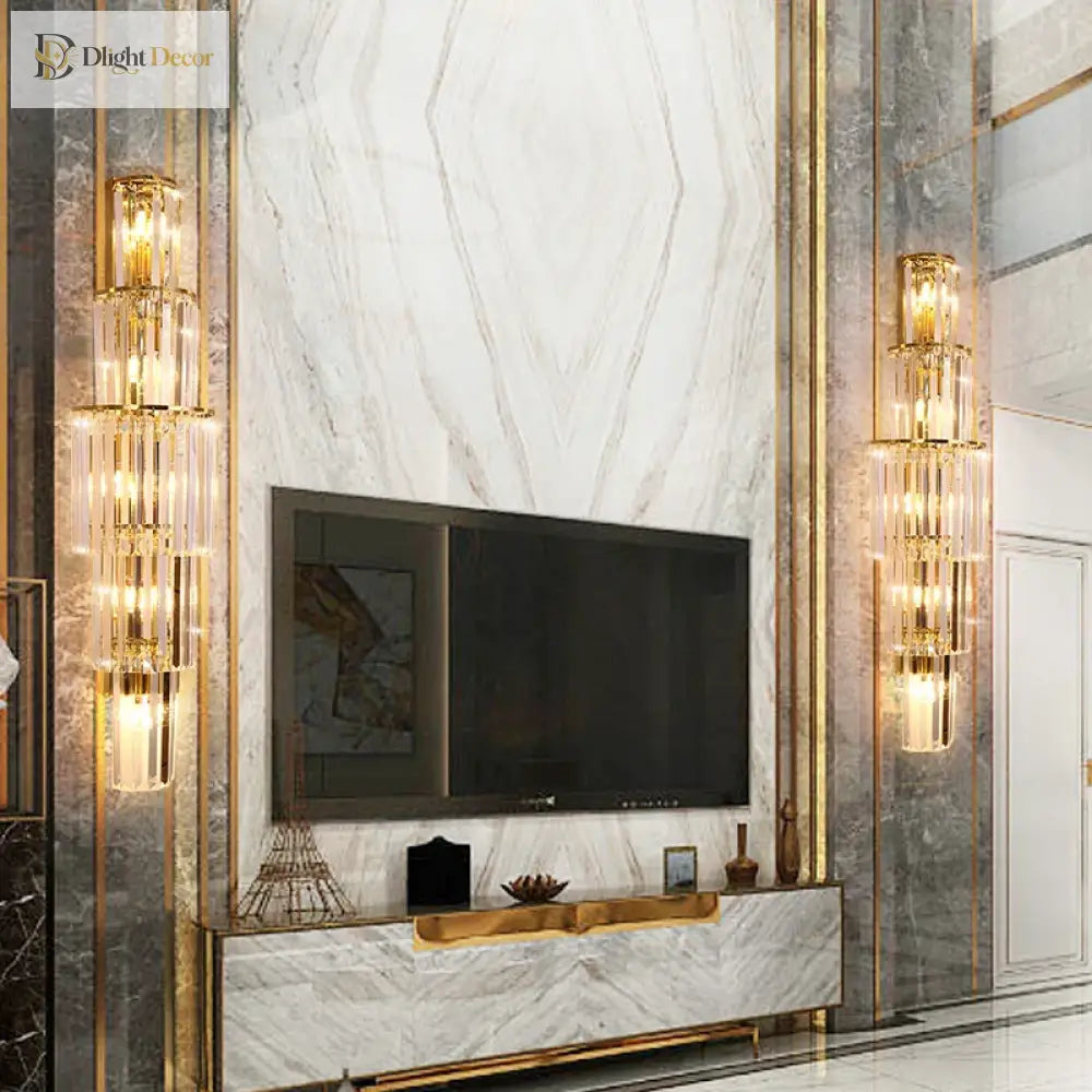 Brooklyn Hotel Lobby Crystal Wall Lamp - Luxurious Lighting For Elegance And Style Wall Lamp