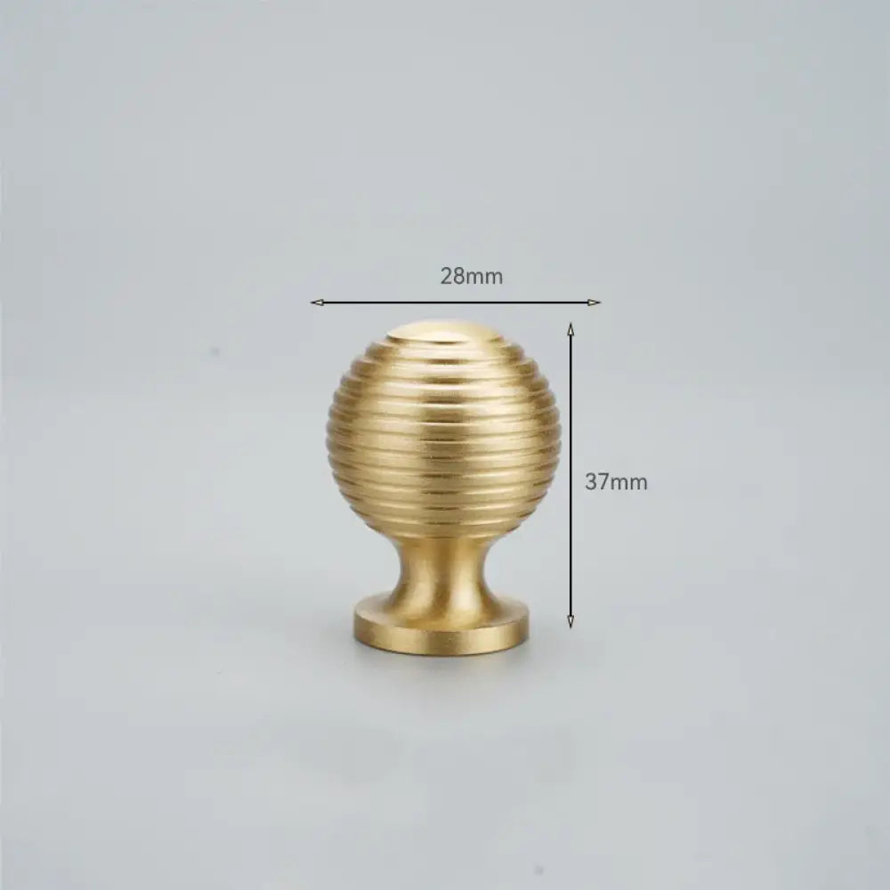 Brushed Gold Brass Cabinet Handles – Modern Knobs and Bar Pulls (50mm-280mm) 28mm ball Handles