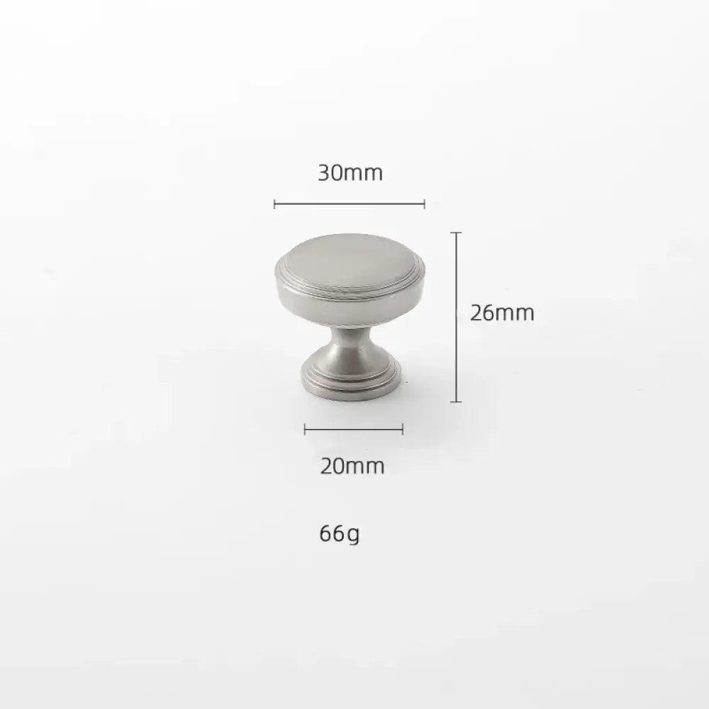Brushed Nickel Brass Furniture Handles – Matte Silver Cabinet Pulls and Drawer Bars 30mm knob Handle