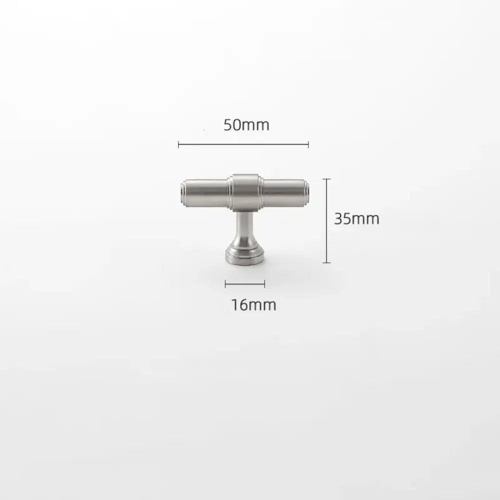 Brushed Nickel Brass Furniture Handles – Matte Silver Cabinet Pulls and Drawer Bars 50mm Handle