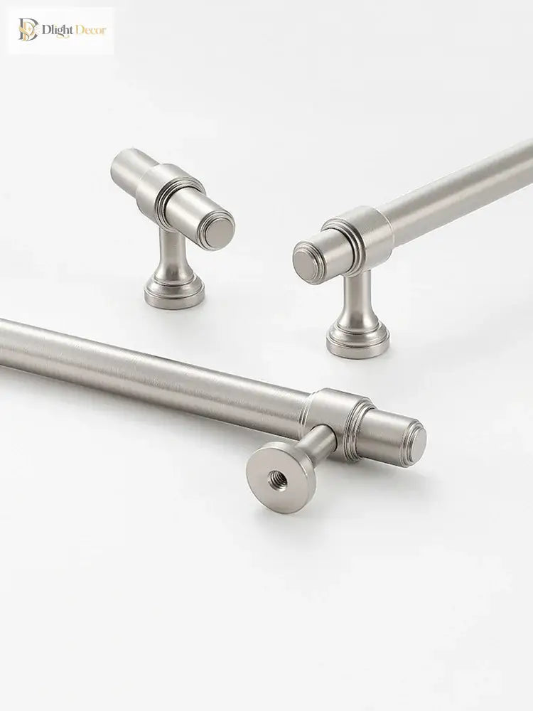 Brushed Nickel Brass Furniture Handles – Matte Silver Cabinet Pulls and Drawer Bars Handle