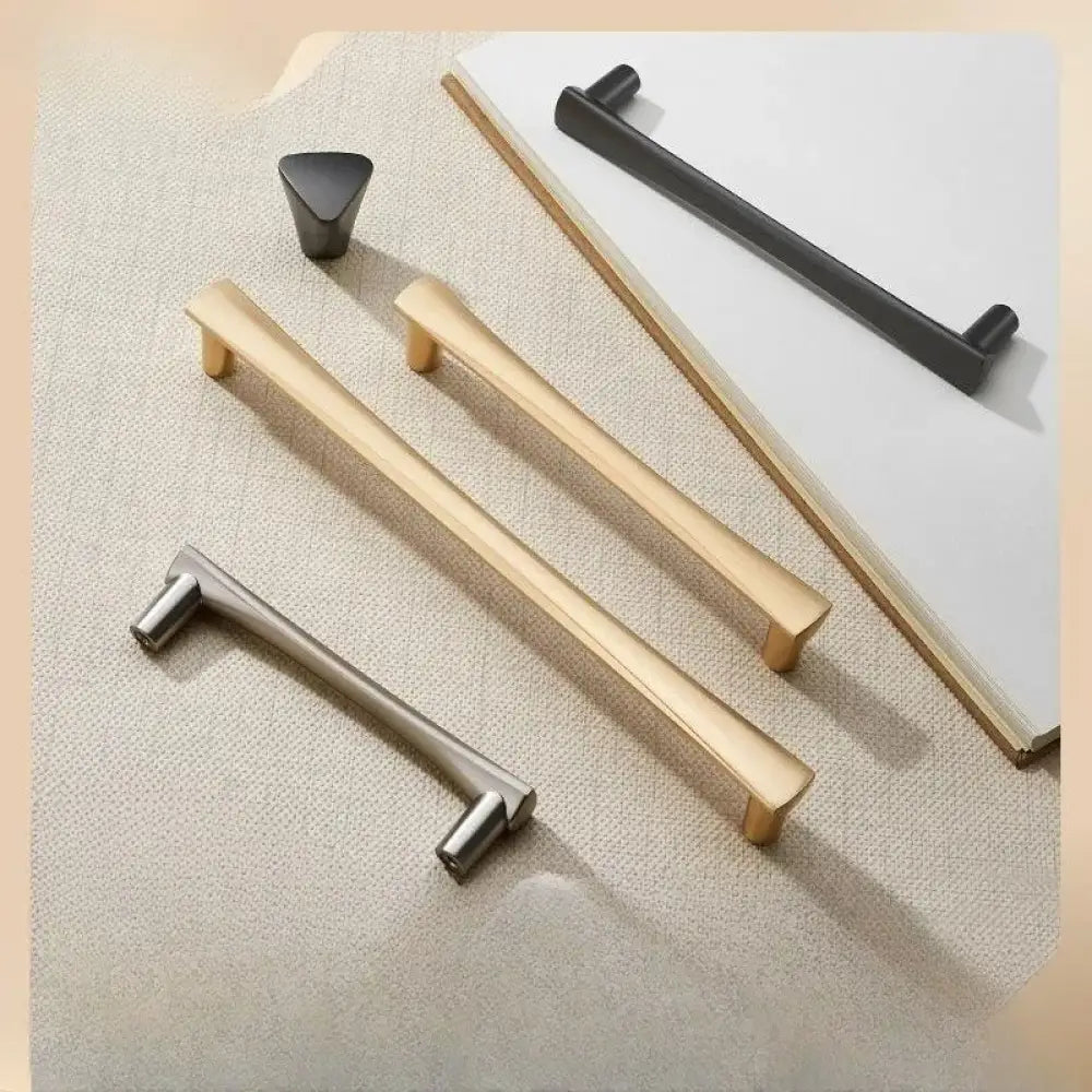 Brushed Zinc Alloy Door Handle – Simple Single Hole Design Handles