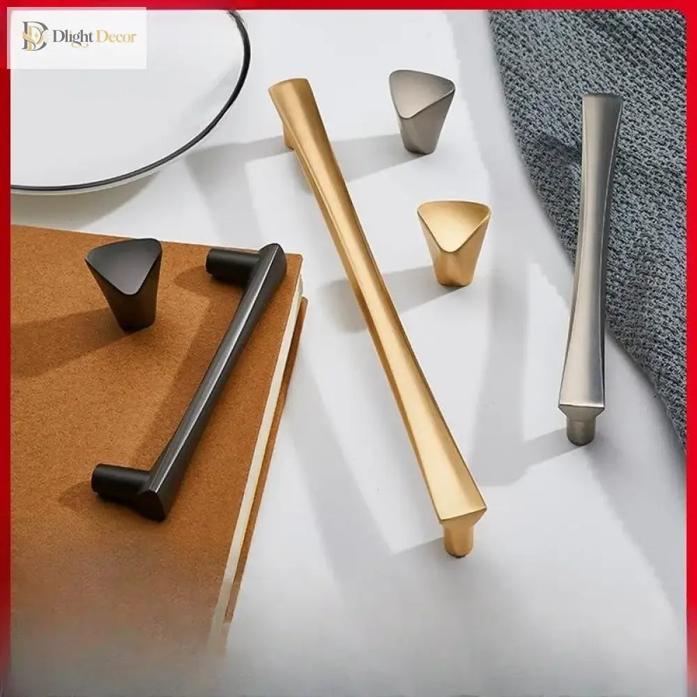 Brushed Zinc Alloy Door Handle – Simple Single Hole Design Handles