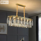 Brynlee Elegance Blooms: Crystal Leaf Pendant Light Chandelier