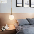 Brynn Modern White Glass Globe Pendant: Illuminate Your Space With Timeless Elegance