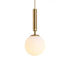 Brynn Modern White Glass Globe Pendant: Illuminate Your Space With Timeless Elegance Gold / 6’