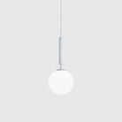 Brynn Modern White Glass Globe Pendant: Illuminate Your Space With Timeless Elegance / 6’