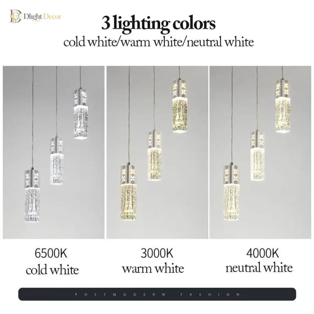 Bubble Crystal Led Pendant Lights And Wall Lamps - Modern Indoor Decor Lighting For Living Dining
