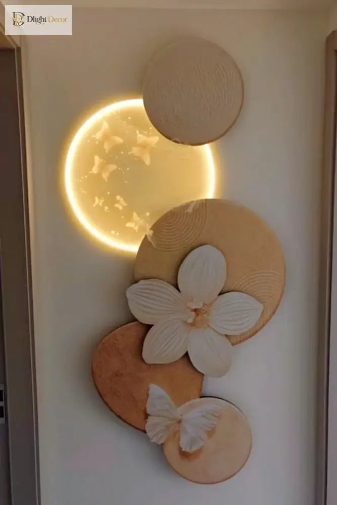 Dlight Decor Butterfly Mural Light for Entrance Walls Wall Art