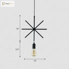 Cali Geometric Pendant: Bold Style & Warm Ambiance (Black Metal)