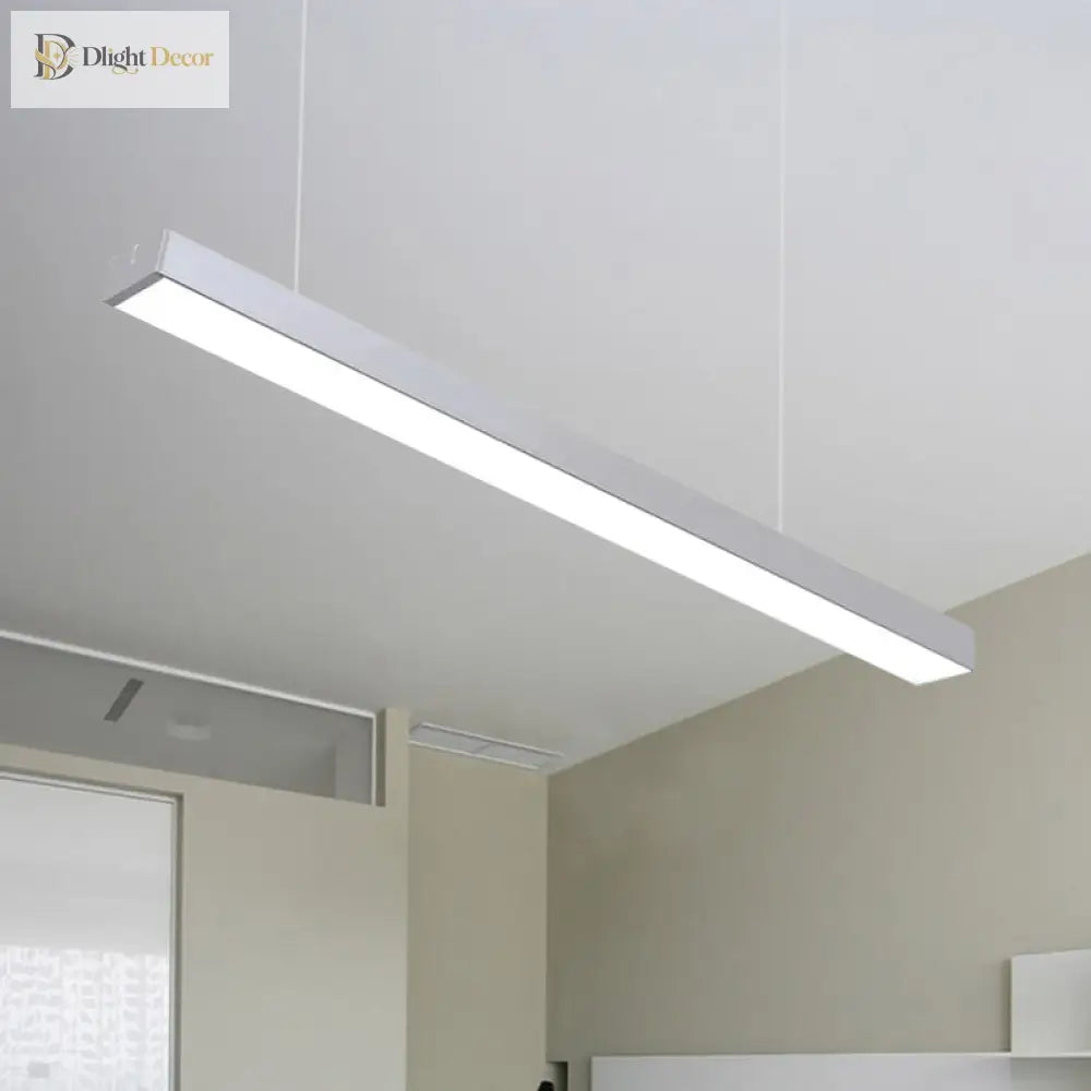 Callie Modern Pendant - Sleek Rectangular Led Light With Adjustable Length