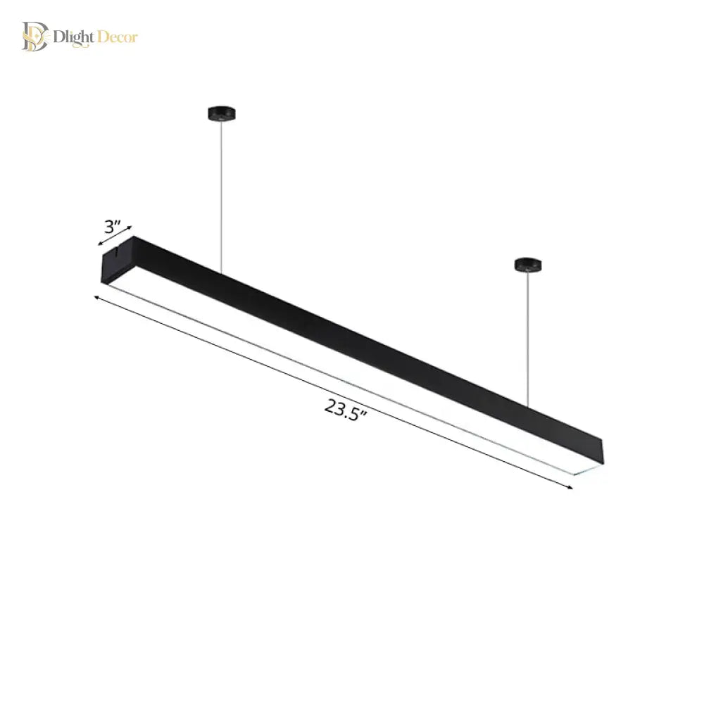 Callie Modern Pendant - Sleek Rectangular Led Light With Adjustable Length