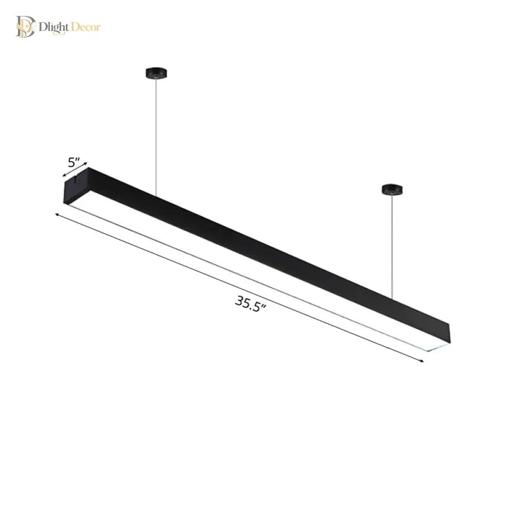 Callie Modern Pendant - Sleek Rectangular Led Light With Adjustable Length