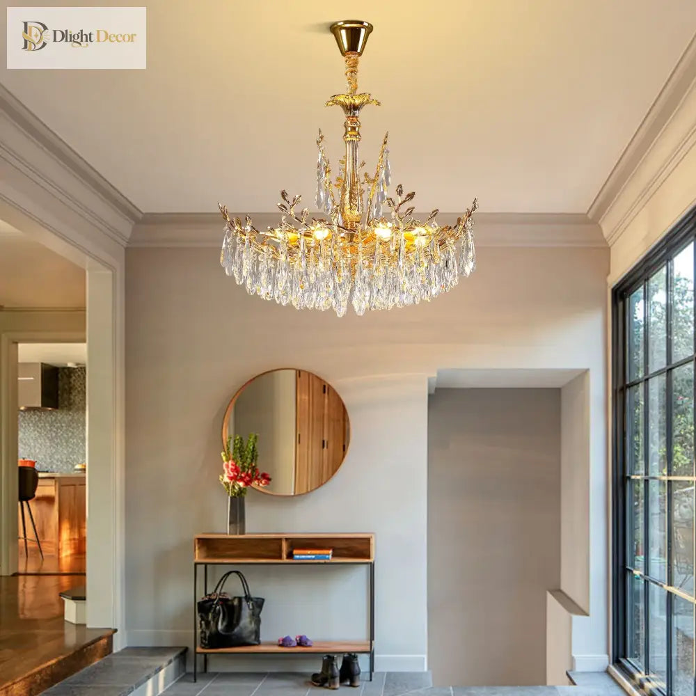 Camille Gold Branch Crystal Chandelier chandelier