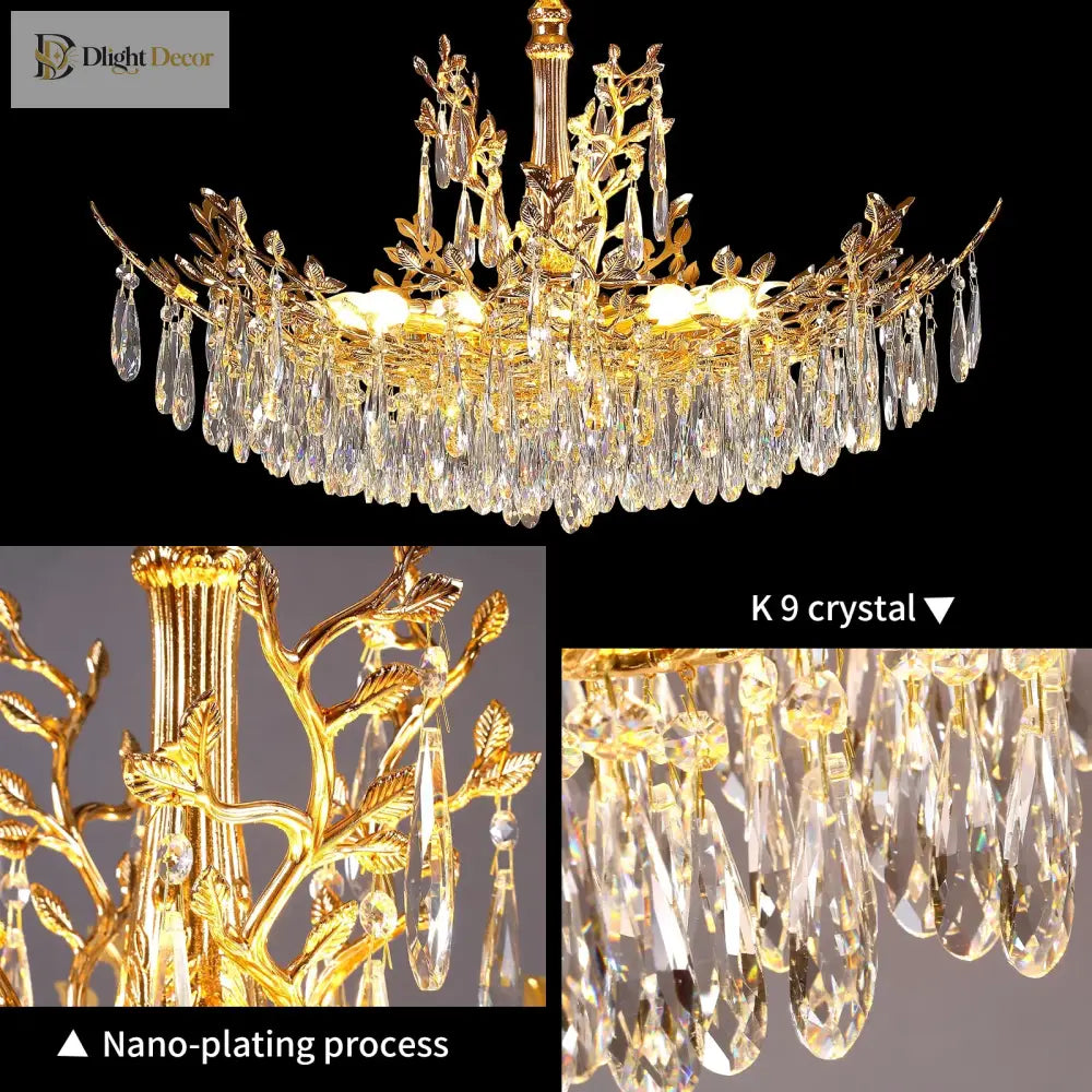 Camille Gold Branch Crystal Chandelier chandelier