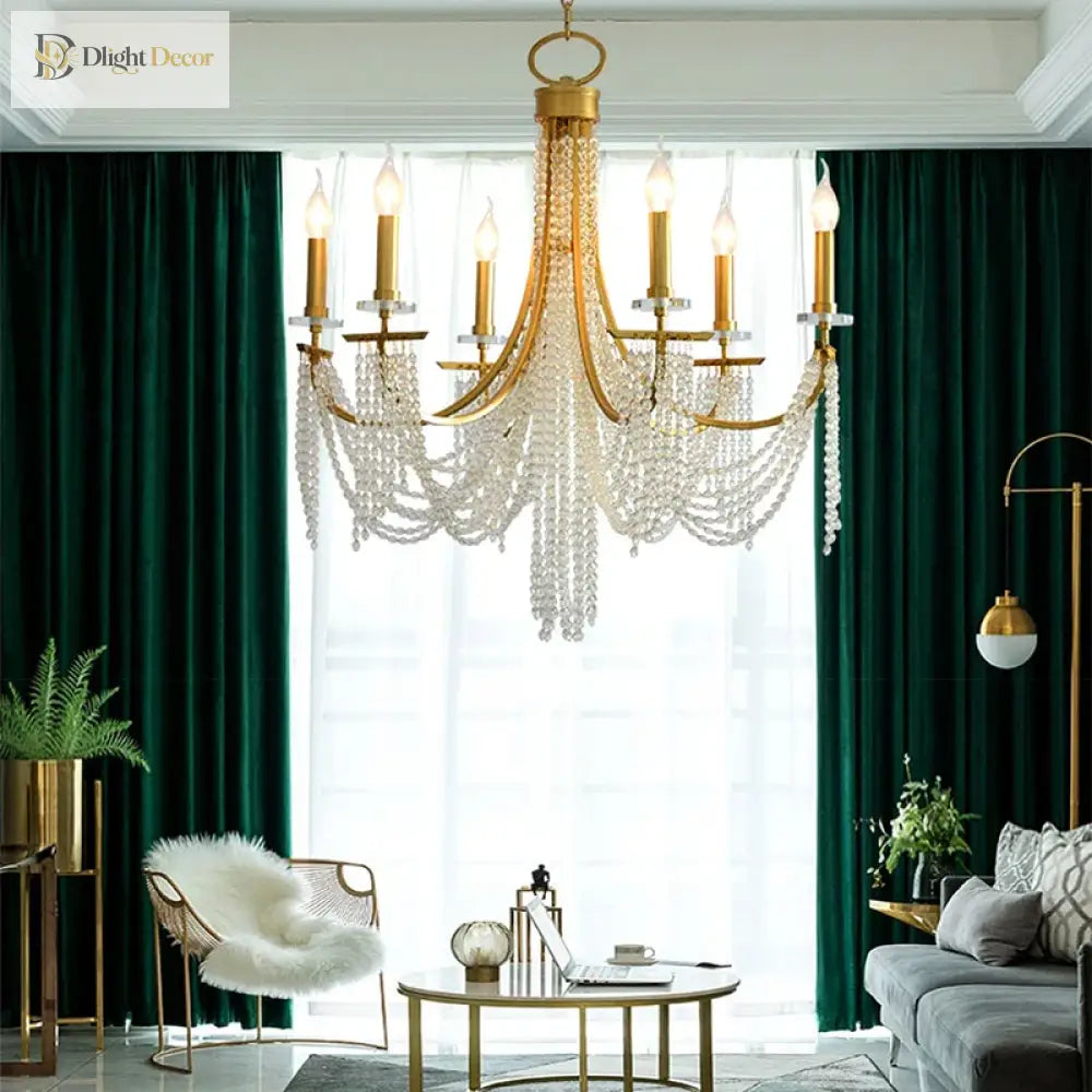 Candle Ceiling Chandeliers - Led Lustres For Classical Home Decoration Pendant Lighting In Living