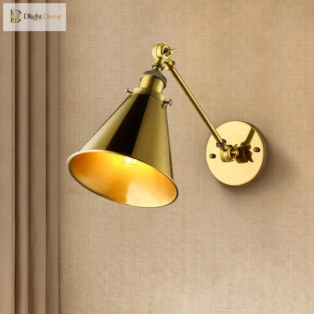 Captivate Your Living Room With Industrial Flair: The Conical Wall Mount Light Wall Light