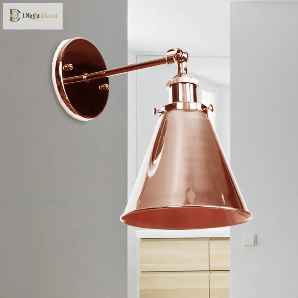 Captivate Your Living Room With Industrial Flair: The Conical Wall Mount Light Wall Light