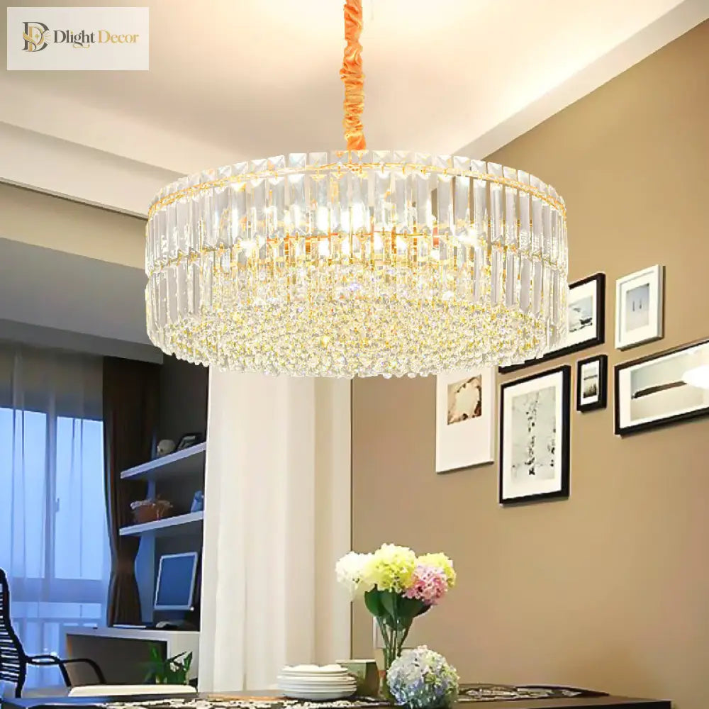 Captivate With Brilliance: Stella’s Modern Crystal Chandelier