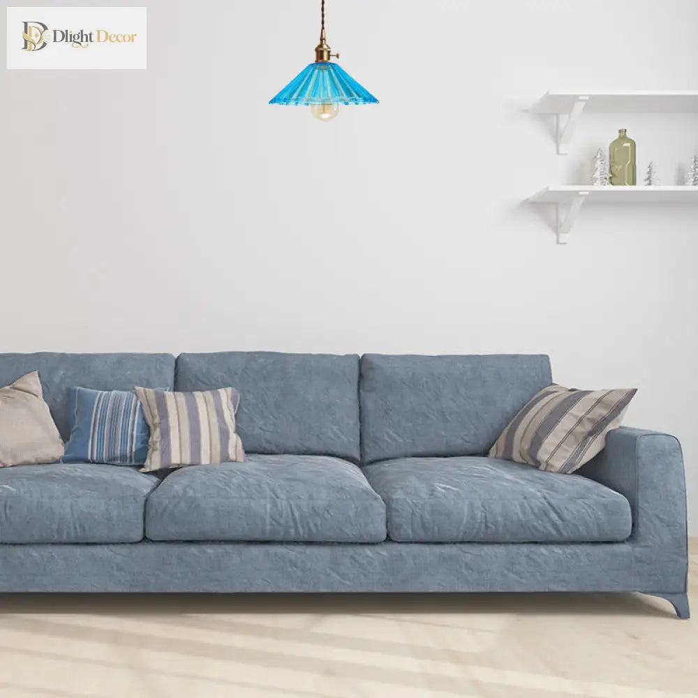 Caroline Scalloped Glass Pendant Lamp - Brass Accents For Contemporary Spaces