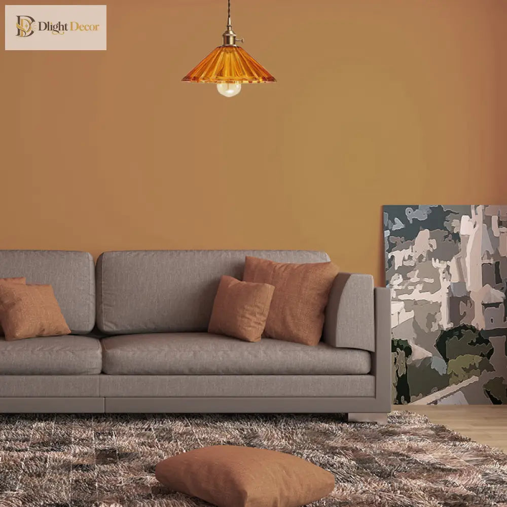 Caroline Scalloped Glass Pendant Lamp - Brass Accents For Contemporary Spaces