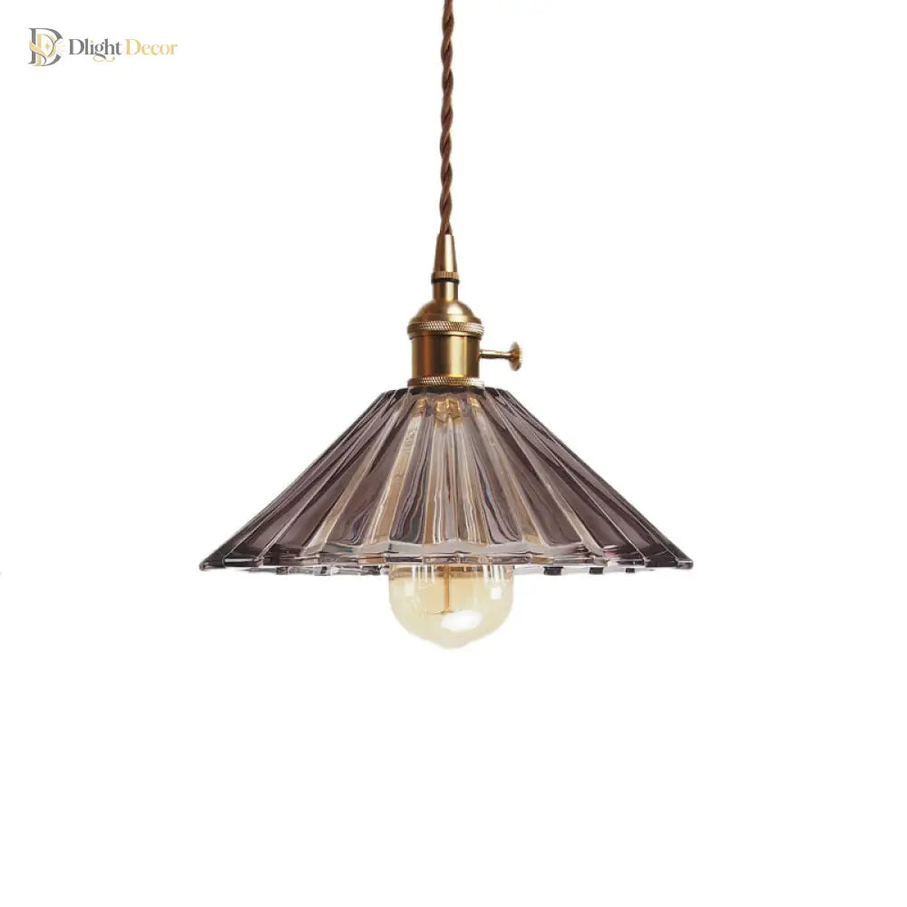 Caroline Scalloped Glass Pendant Lamp - Brass Accents For Contemporary Spaces