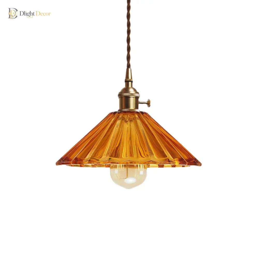 Caroline Scalloped Glass Pendant Lamp - Brass Accents For Contemporary Spaces