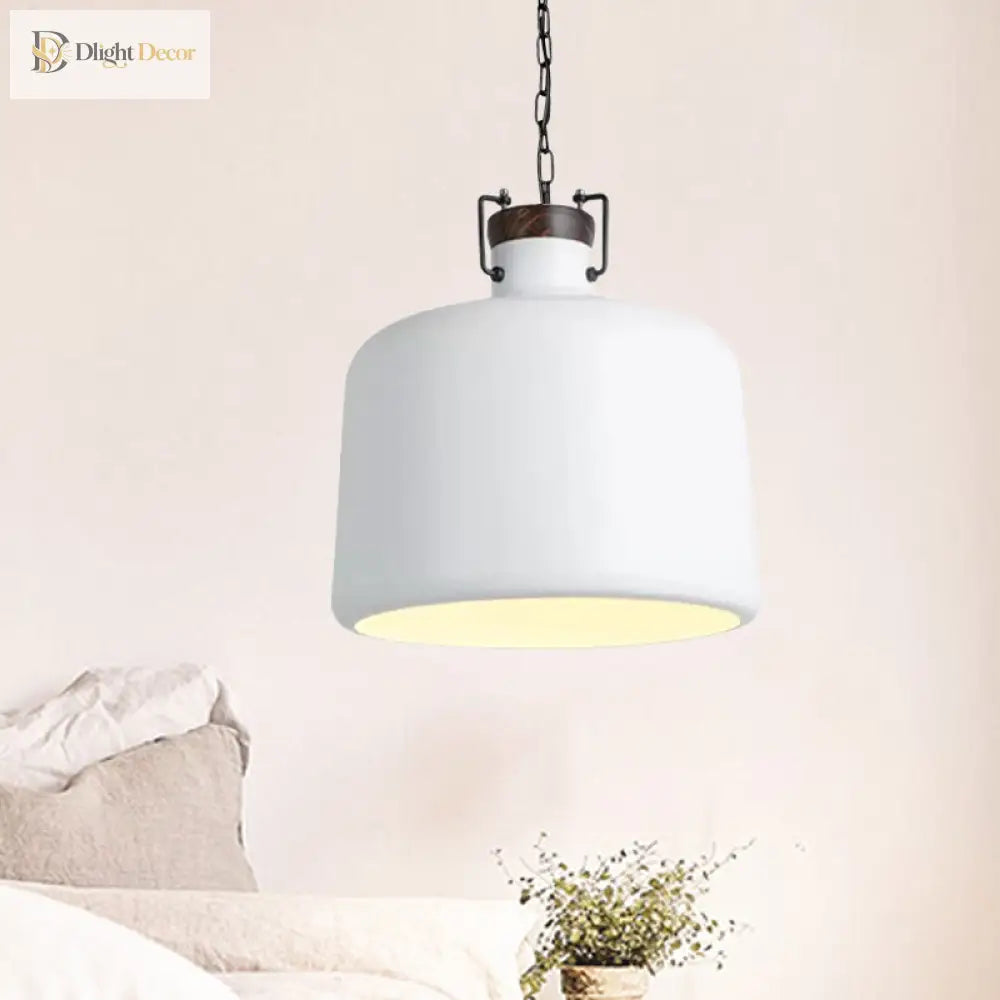 Carter - Industrial Bucket Pendant Light (Black/White 1 - Light)