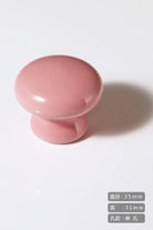 Cartoon Ceramic Cabinet Handles – Single Hole Circular Knobs for Children’s Room Furniture pink Knobs