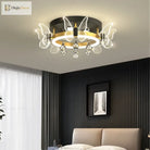 Cartoon Children’s Room Crystal Ceiling Light - Butterfly Chandelier And Balloon Led Bedroom For