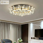 Cartoon Children’s Room Crystal Ceiling Light - Butterfly Chandelier And Balloon Led Bedroom For