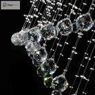 Sparkling Elegance: Modern Flush Mount Lamp With Cascading Crystals