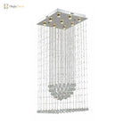 Cascading Brilliance: Modern Crystal Teardrop Flush Mount Ceiling Light
