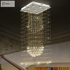Cascading Brilliance: Modern Crystal Teardrop Flush Mount Ceiling Light