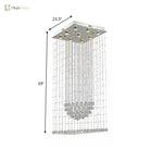 Cascading Brilliance: Modern Crystal Teardrop Flush Mount Ceiling Light