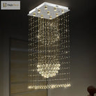 Cascading Brilliance: Modern Crystal Teardrop Flush Mount Ceiling Light