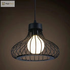 Catherine - Adjustable Industrial Pendant Light With Metal Cage (Various Shapes)