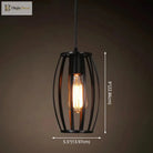 Catherine - Adjustable Industrial Pendant Light With Metal Cage (Various Shapes)
