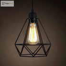 Catherine - Adjustable Industrial Pendant Light With Metal Cage (Various Shapes)