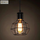 Catherine - Adjustable Industrial Pendant Light With Metal Cage (Various Shapes)