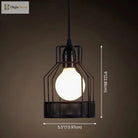 Catherine - Adjustable Industrial Pendant Light With Metal Cage (Various Shapes)