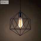 Catherine - Adjustable Industrial Pendant Light With Metal Cage (Various Shapes)