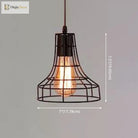 Catherine - Adjustable Industrial Pendant Light With Metal Cage (Various Shapes)