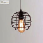 Catherine - Adjustable Industrial Pendant Light With Metal Cage (Various Shapes)