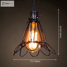 Catherine - Adjustable Industrial Pendant Light With Metal Cage (Various Shapes)