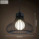 Catherine - Adjustable Industrial Pendant Light With Metal Cage (Various Shapes)